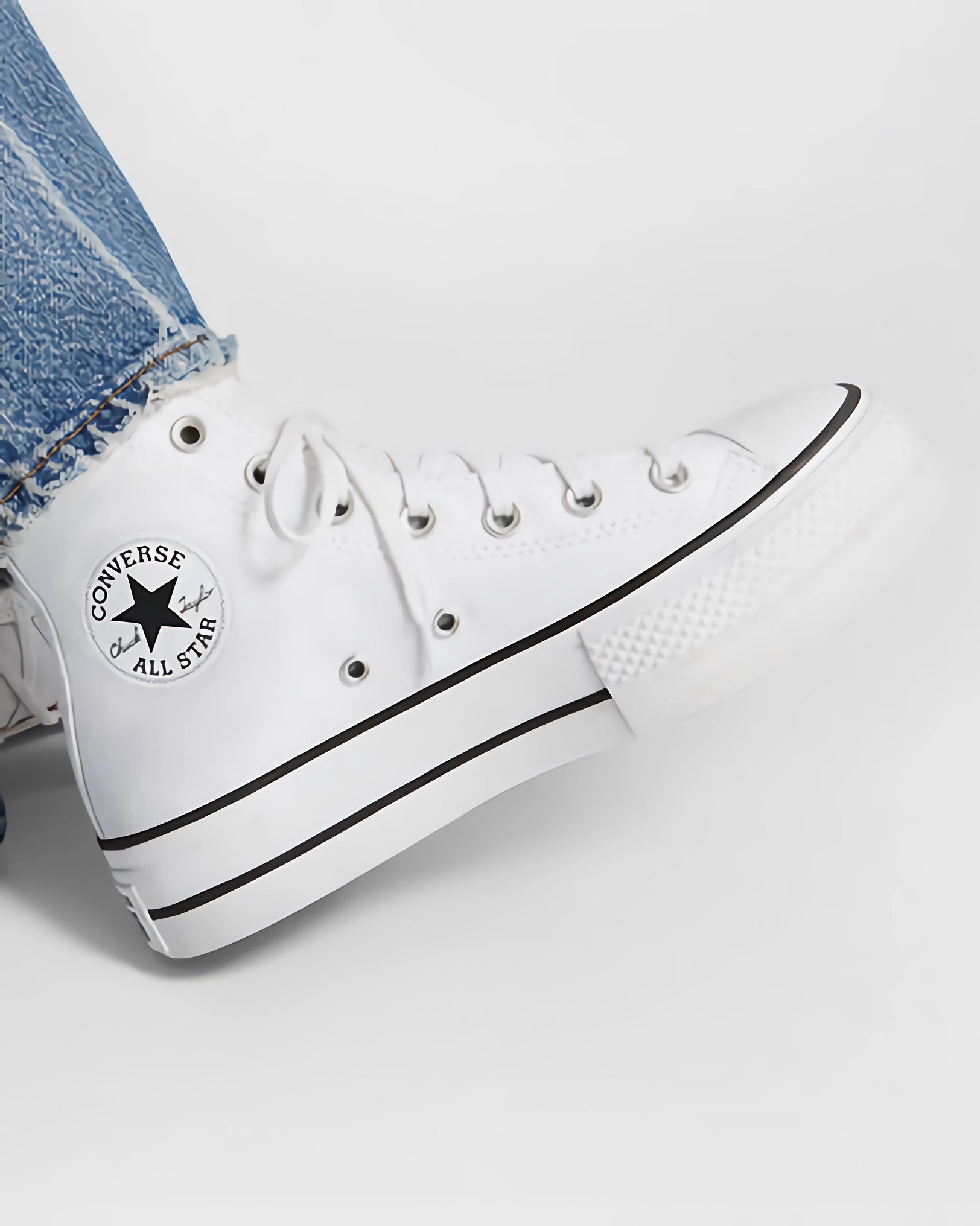 Converse Bota Plataforma Color Blanco