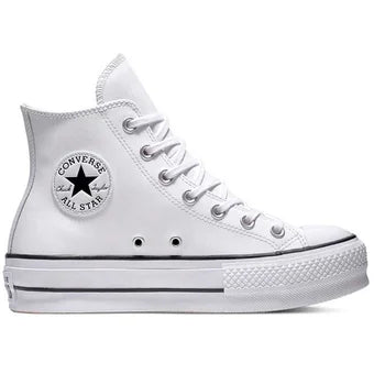 Tenis Converse Botas Cuero Ctas Lift Para Mujer-Blanco