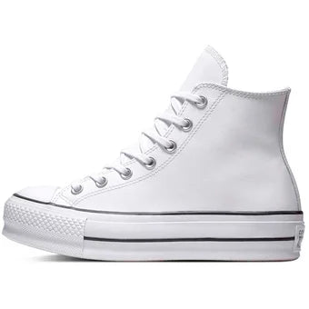 Tenis Converse Botas Cuero Ctas Lift Para Mujer-Blanco