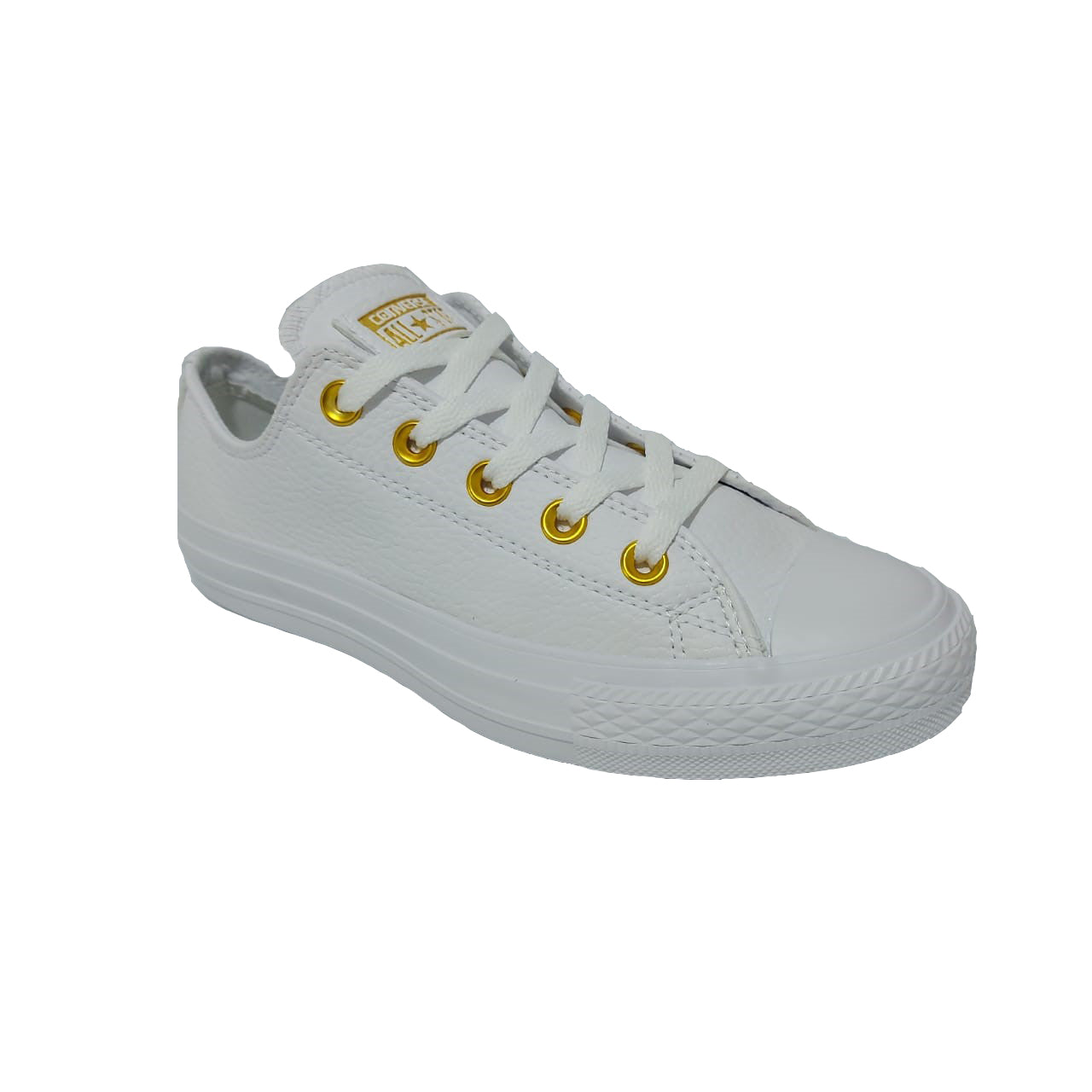 Converse All Star cuero Color Blanco