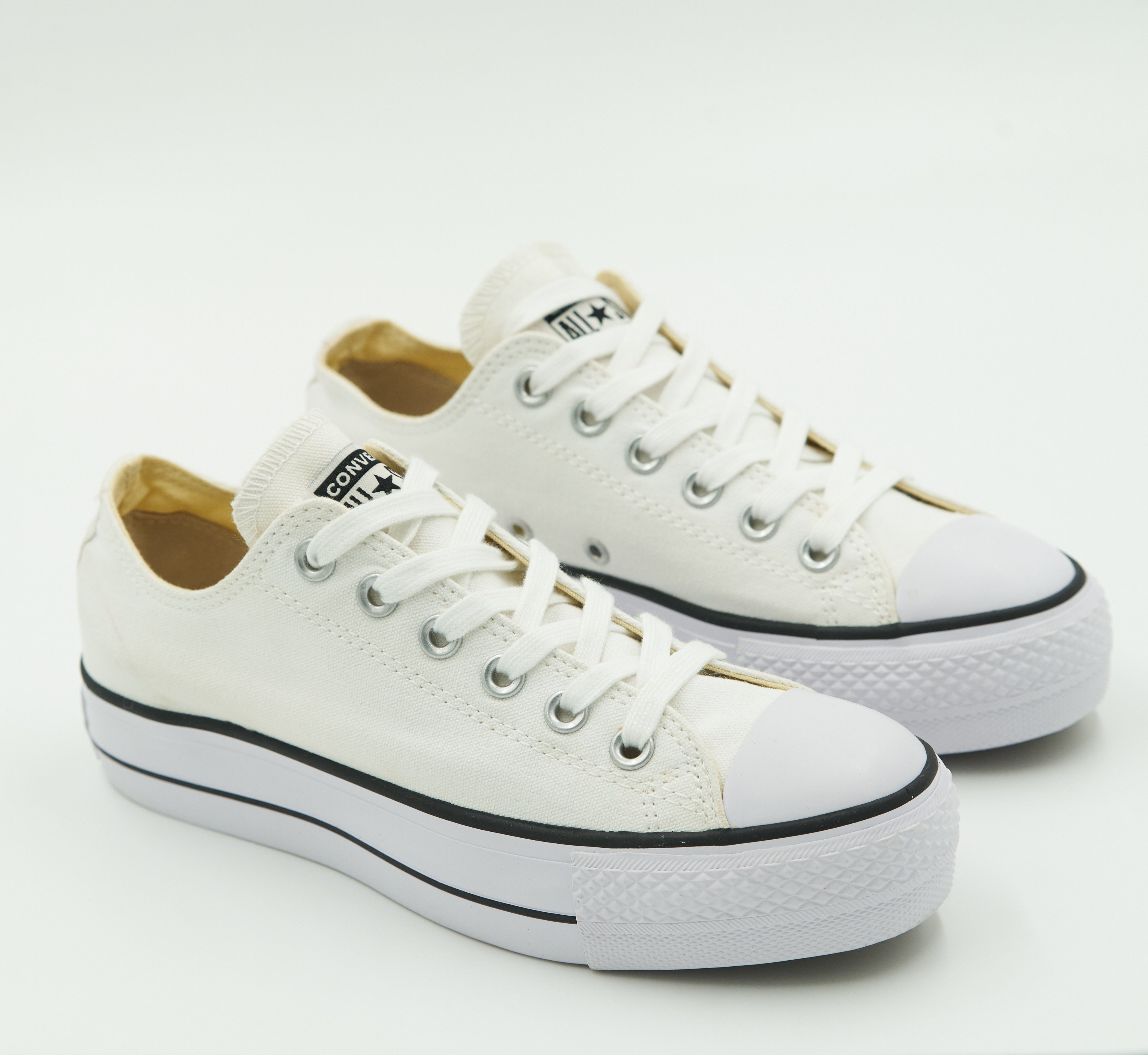 Converse All Star Plataforma Color Blanco